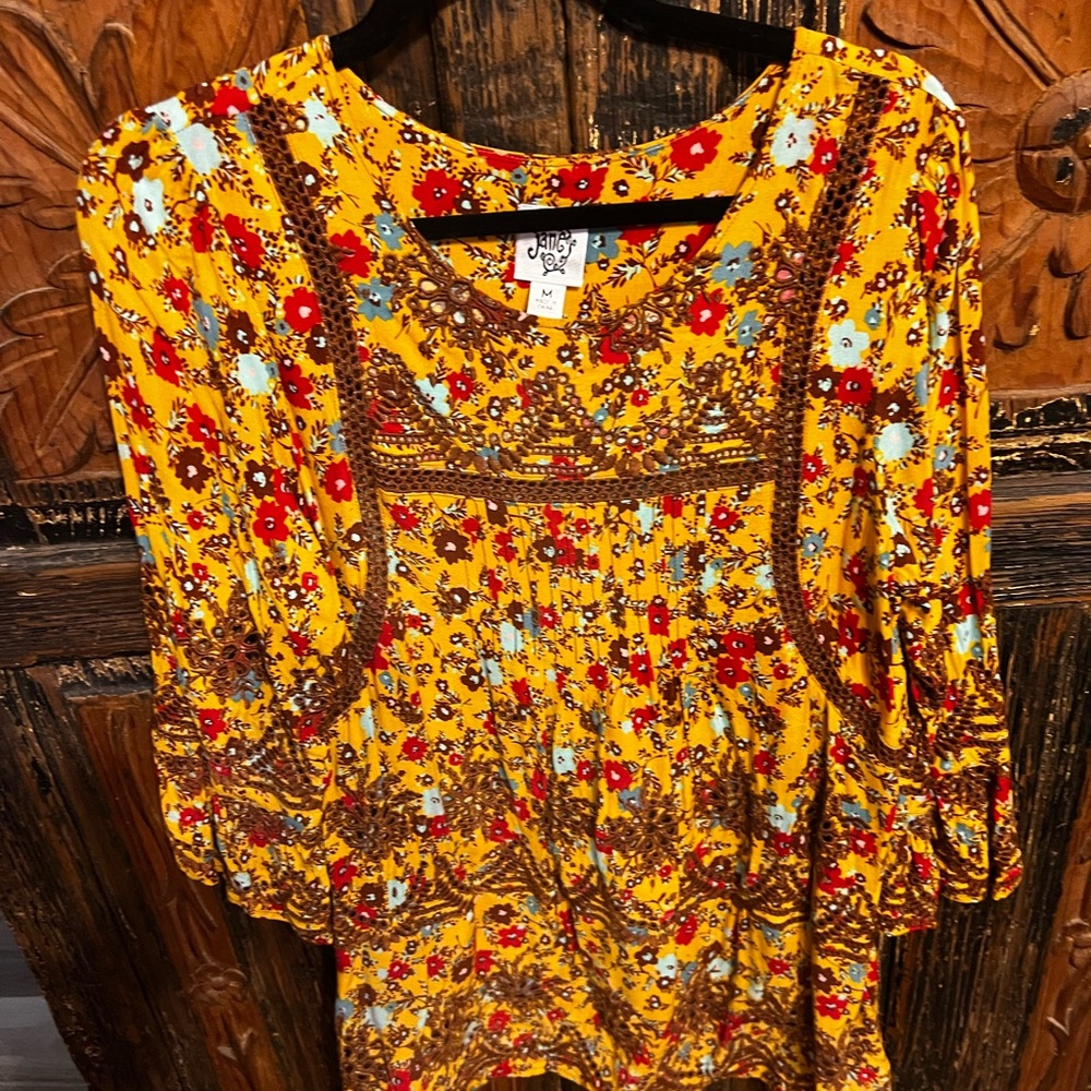 Ivy Jane Yellow Floral Mini Dress